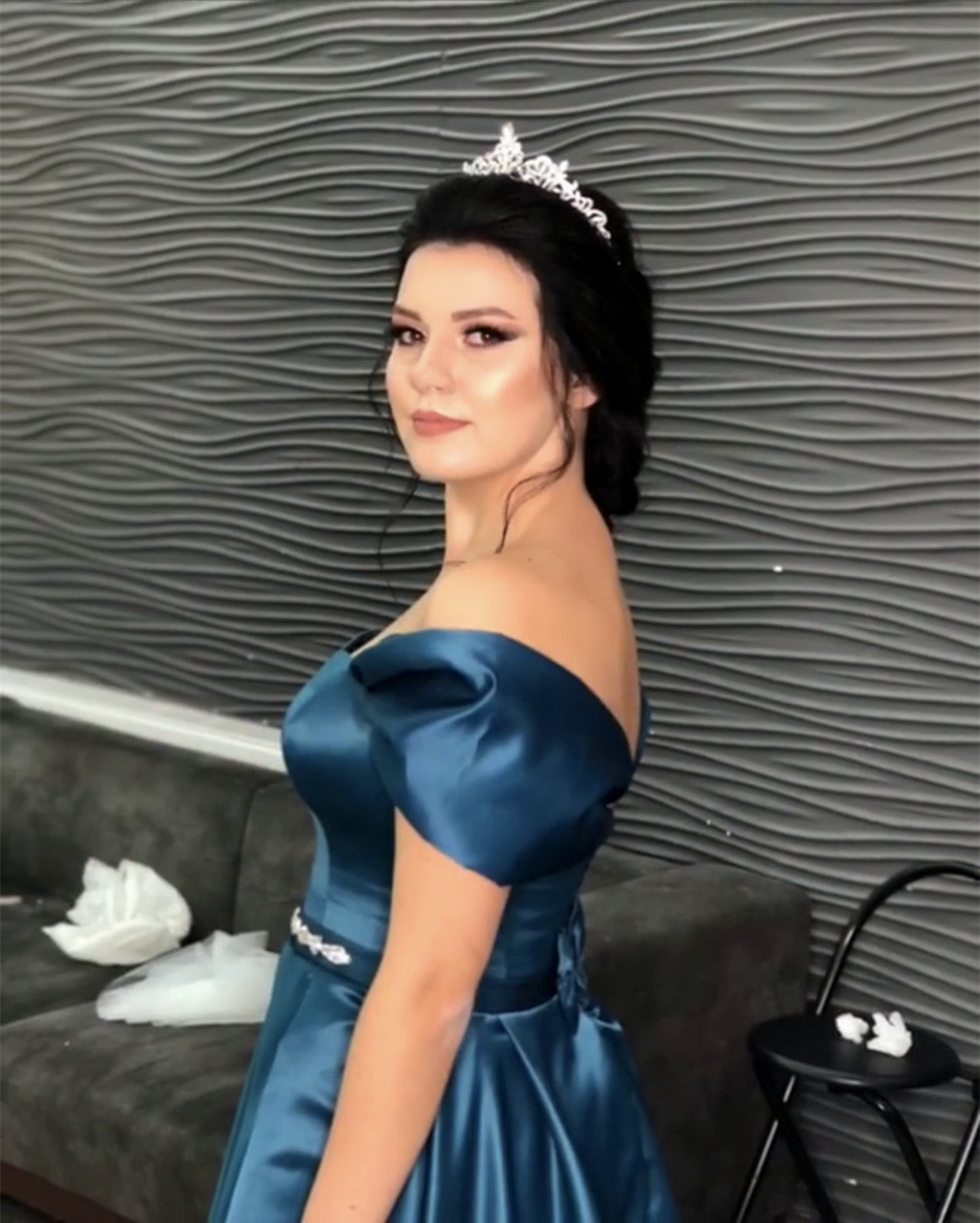 Sweetheart Off Shoulder Long Satin Prom Evening Dresses