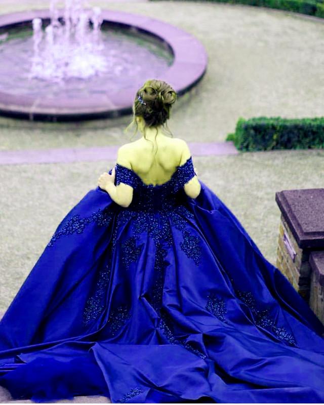 Green Wedding Dresses Ball Gowns Lace Beaded Off Shoulder