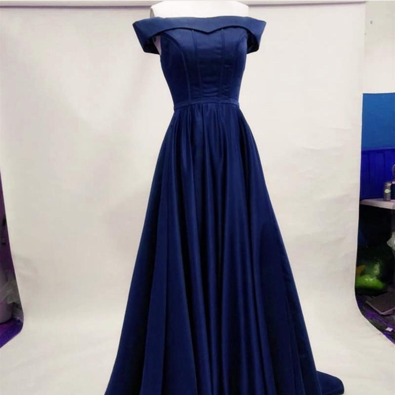 Long Burgundy Satin Evening Gowns Off The Shoulder Prom Dresses 2018