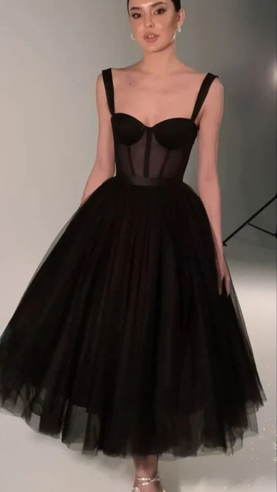 Wholesale Black Simple Prom Dress Graduation Dress Charming Evening Party Dress