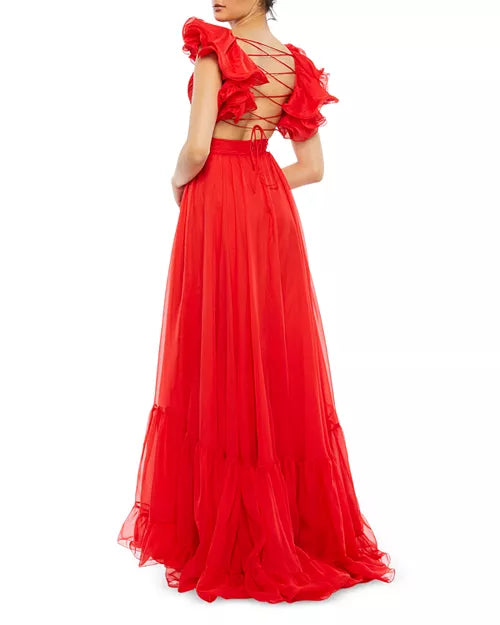 Aimishang Red A-Line Long Prom Dress Charming Evening Party Dress Formal Dress