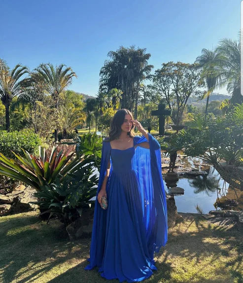 Aimishang Dress Wholesale Stunning Royal Blue A-line Prom Dress Princess Dress Elegant Evening Party Dress