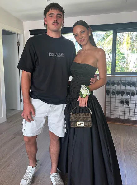 Chic Black Strapless A-Line Elegant Long Prom Dress Off Shoulder Evening Dress Formal Dress