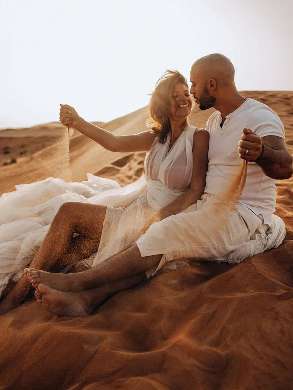 Amazing A-line Chapel Train Tulle Simple Wedding Dresses With Slit Sexy