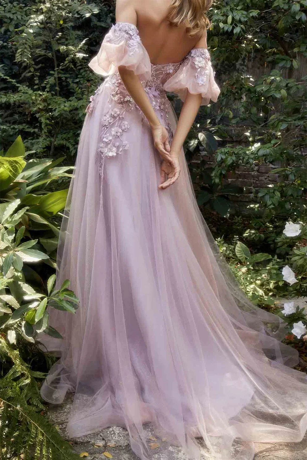 Sweetheart A Line Prom Dress Corset Tulle Evening Dress With Sleeves Off Shoulder Beautiful Wholesale