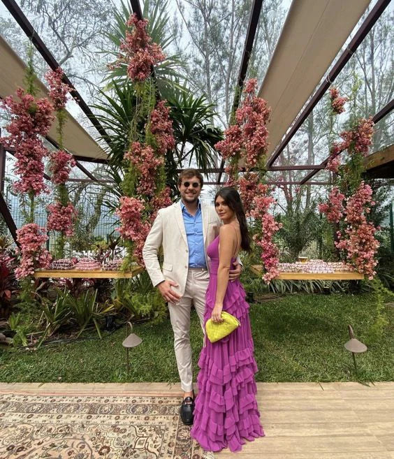 Aimishang Elegant Purple Spaghetti Straps A-Line Formal Prom Dress Evening Dress Wholesale