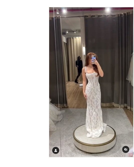 White Strapless Appliques Lace Mermaid Elegant Wedding Dress Floor Length Charming Wholesale