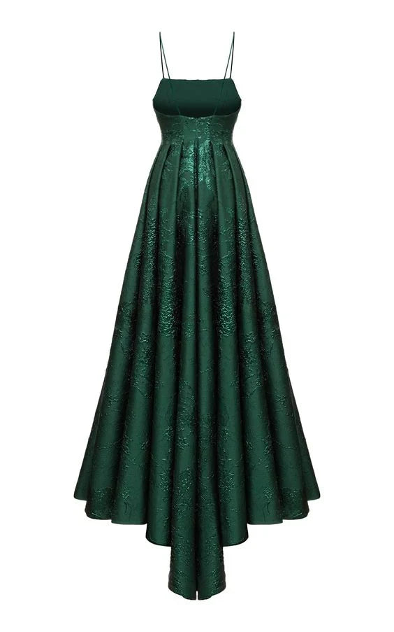 Charming Green A-Line Spaghetti Straps Classy Evening Party Dress Prom Dress Wholesale