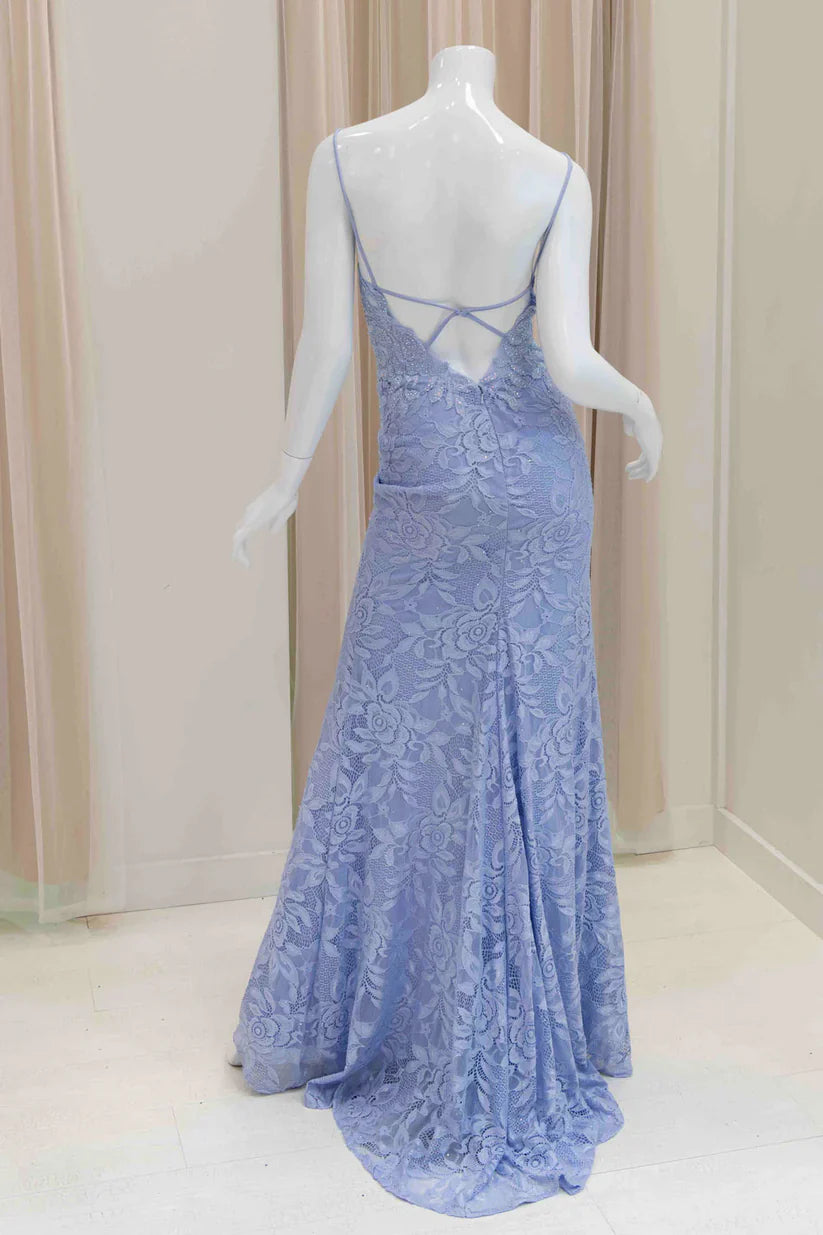 Aimishang Dress Wholesale Lavender Lace Sexy Long Prom Dress Charming Evening Party Dress With Slit