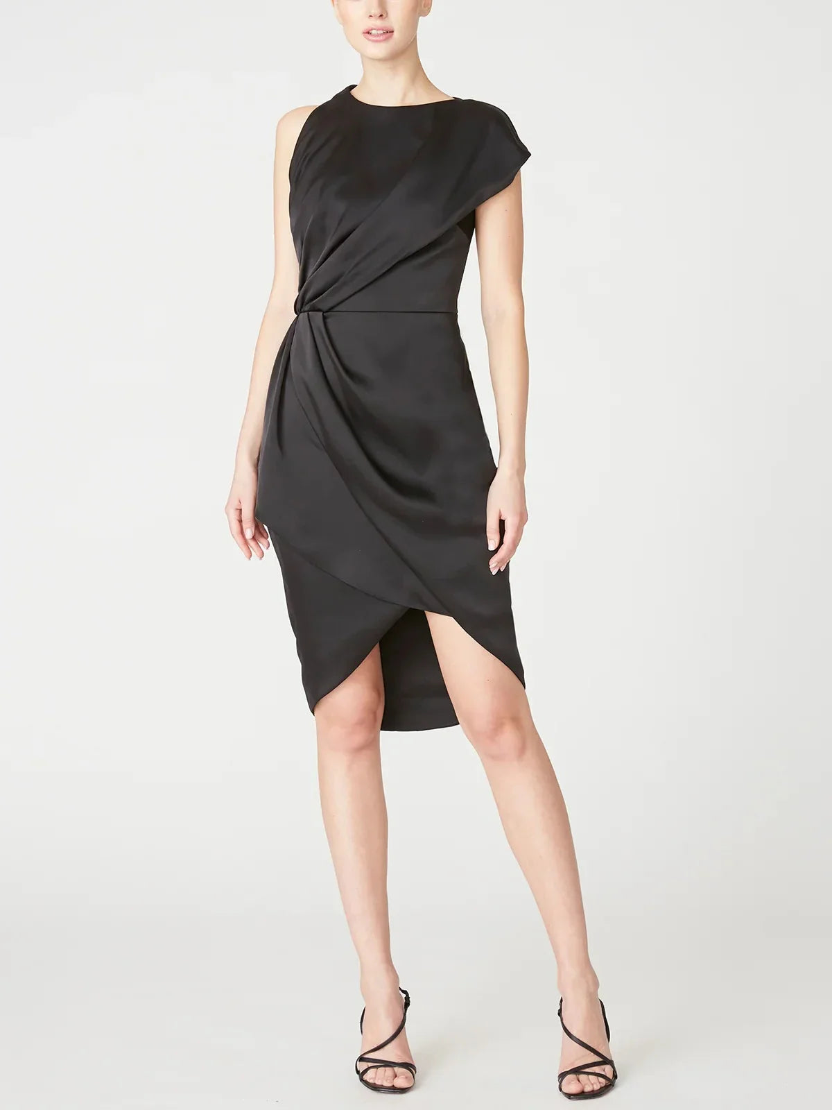 Ruffle edge A-line/Princess low round sleeveless knee length mother of the bride dresses