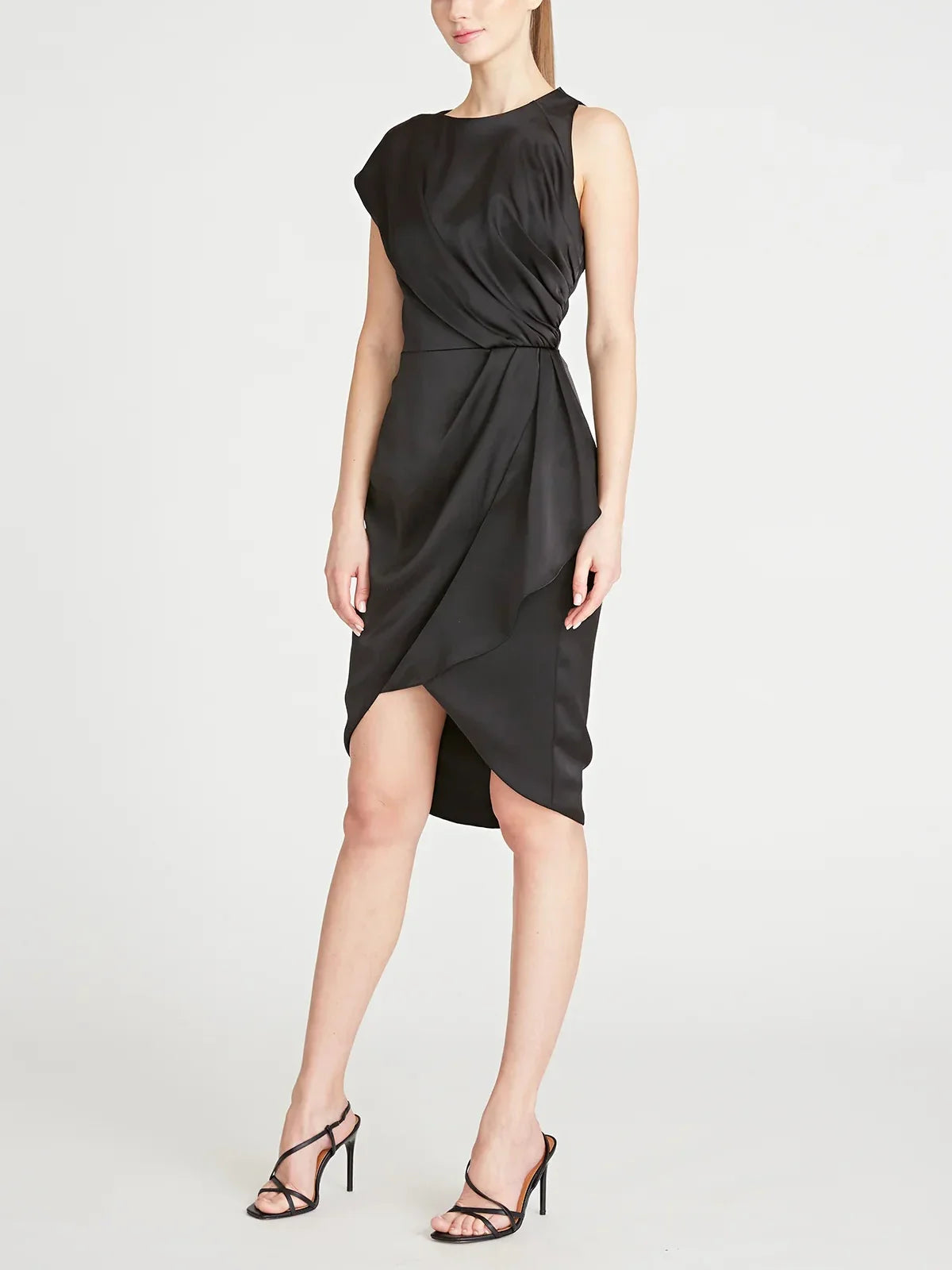 Ruffle edge A-line/Princess low round sleeveless knee length mother of the bride dresses