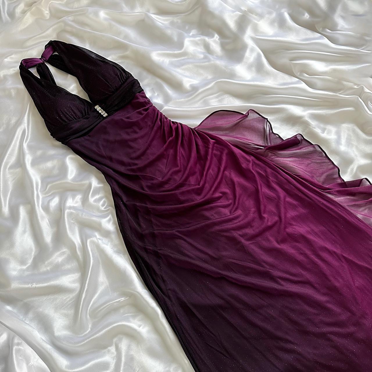 Charming Purple Gradient Long Prom Dress Wed Dress Formal Gown