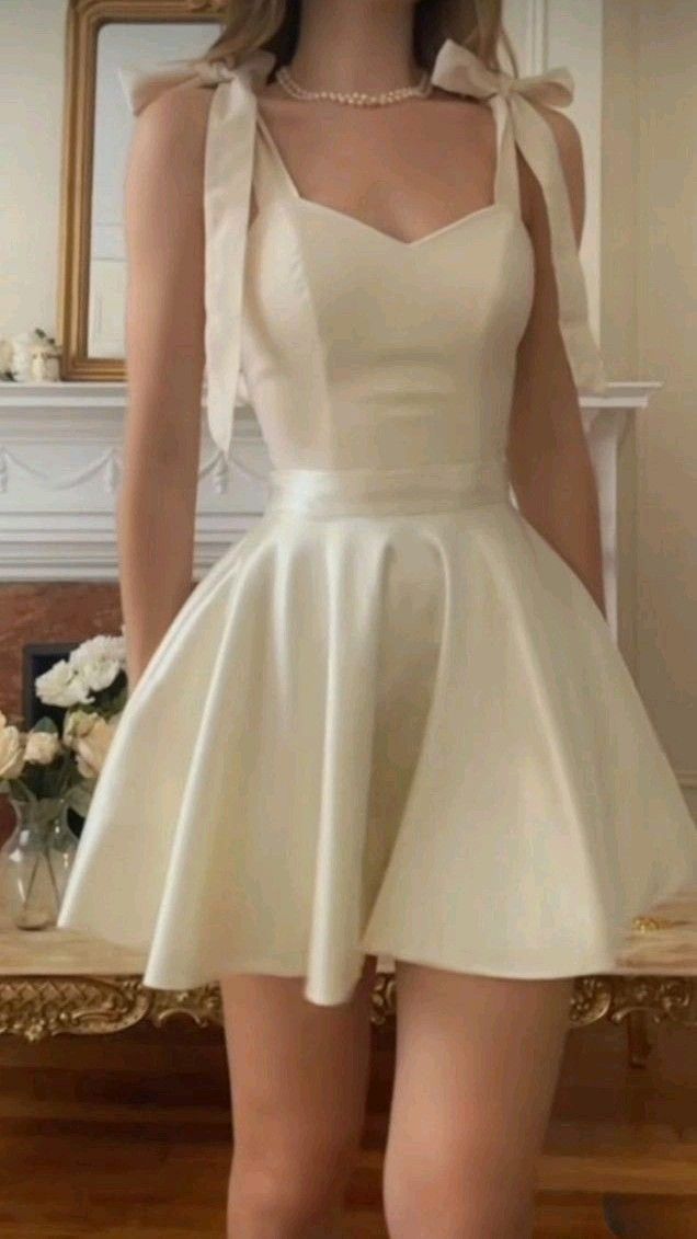 17th Birthday Dresses A line Straps Ivory Homecoming Dresses Sexy Birthday Outfits P2472
