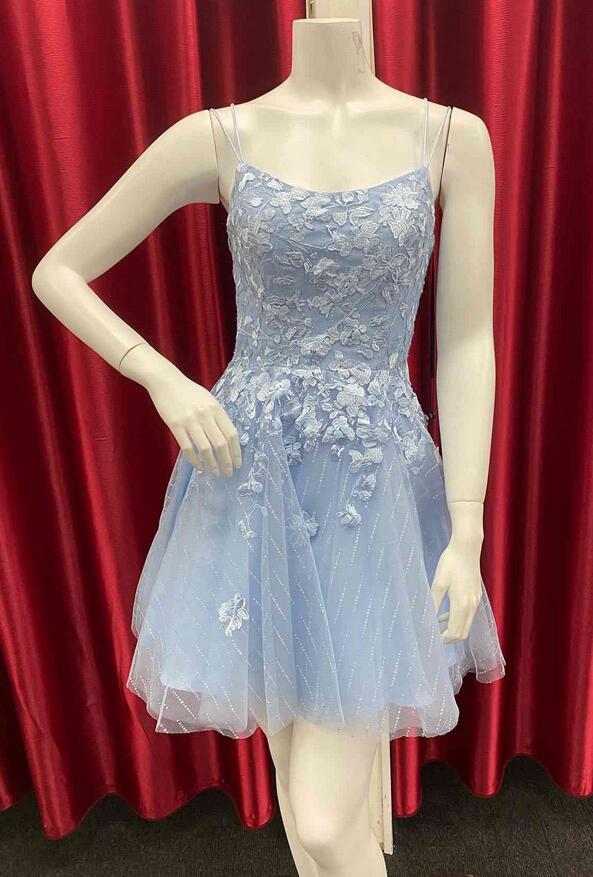 2023 Short Light Blue Homecoming Dress DT1625