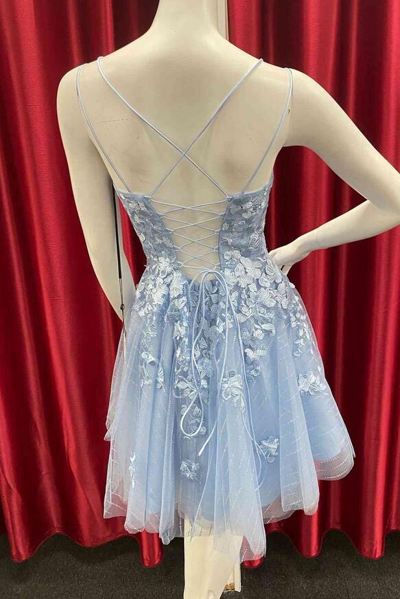 2023 Short Light Blue Homecoming Dress DT1625