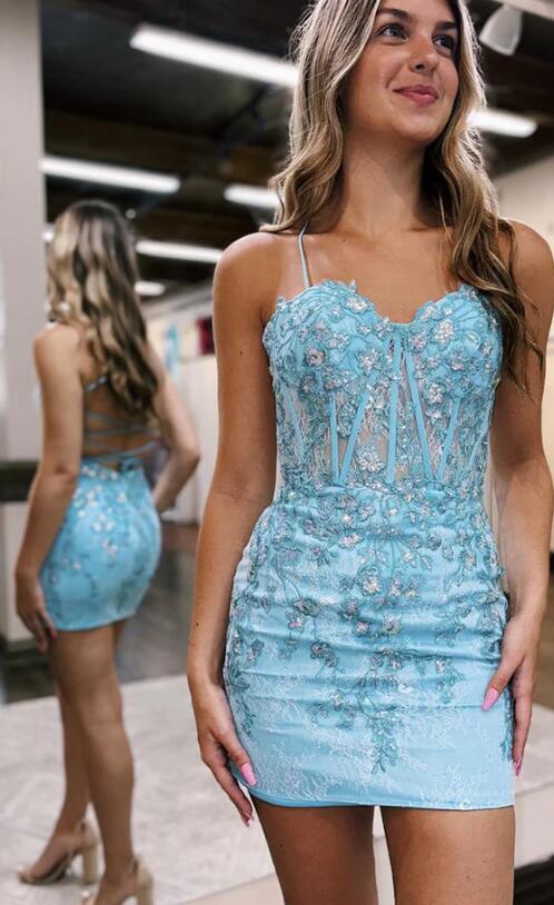 2023 Sweetheart Lace Homecoming Dress