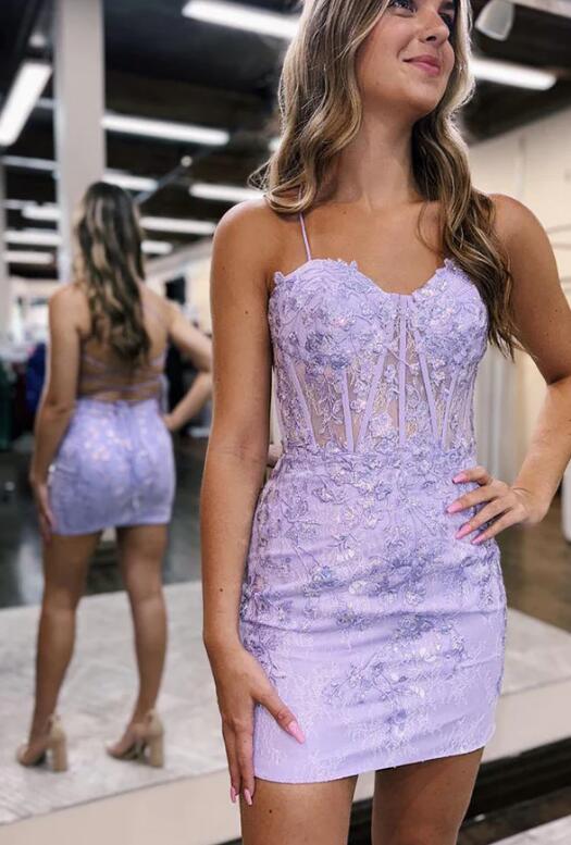 2023 Sweetheart Lace Homecoming Dress