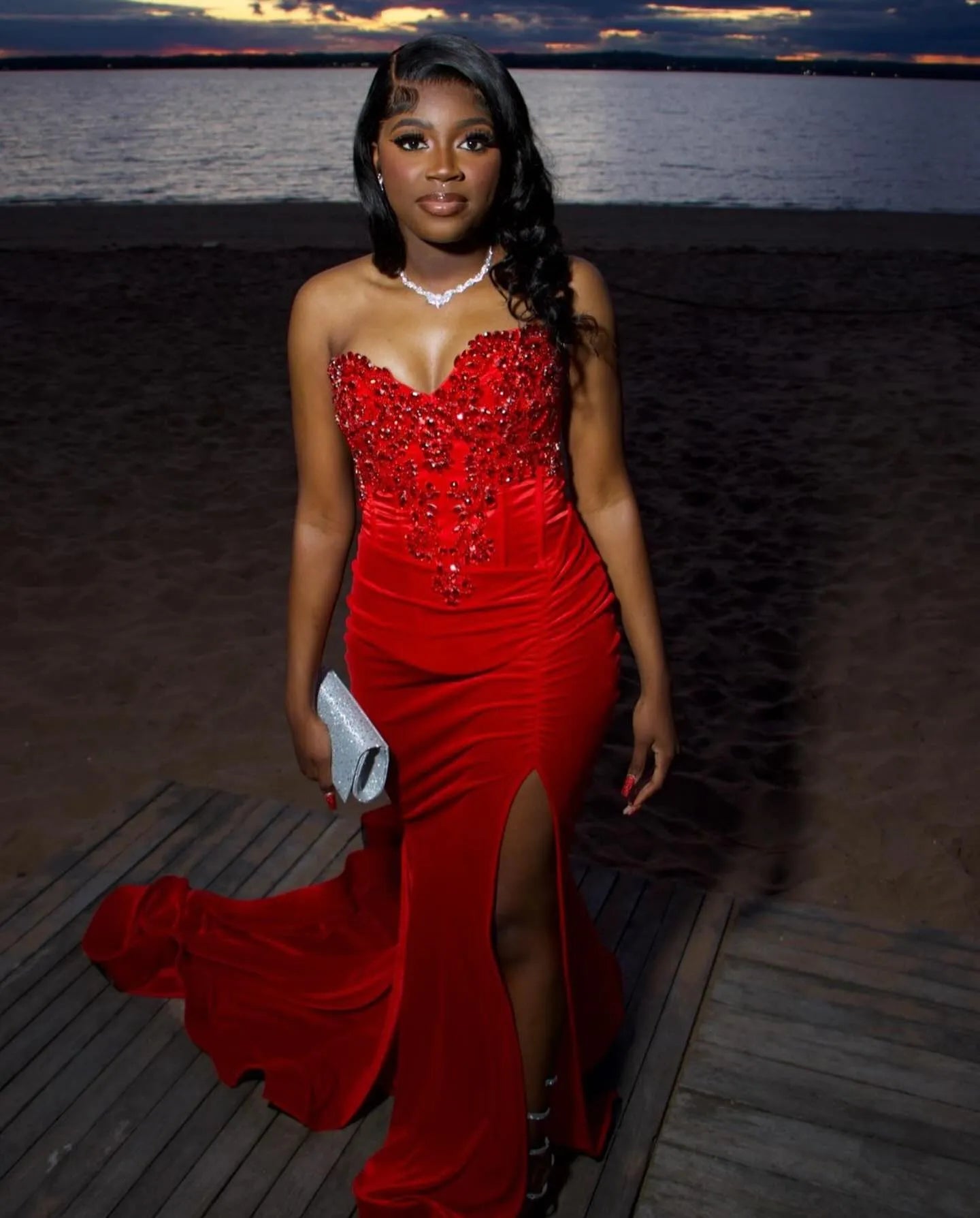 Best Mermaid Prom Dress with Slit Elegant Gowns Evening