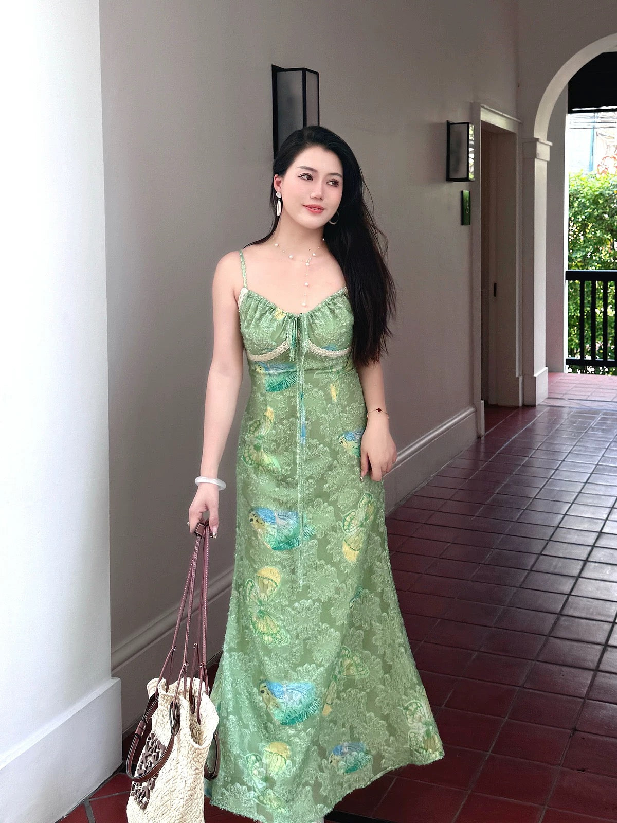 Stunning Sheath Spaghetti Straps Green Satin Date Night Dress Prom Dresses Birthday Outfit SD797