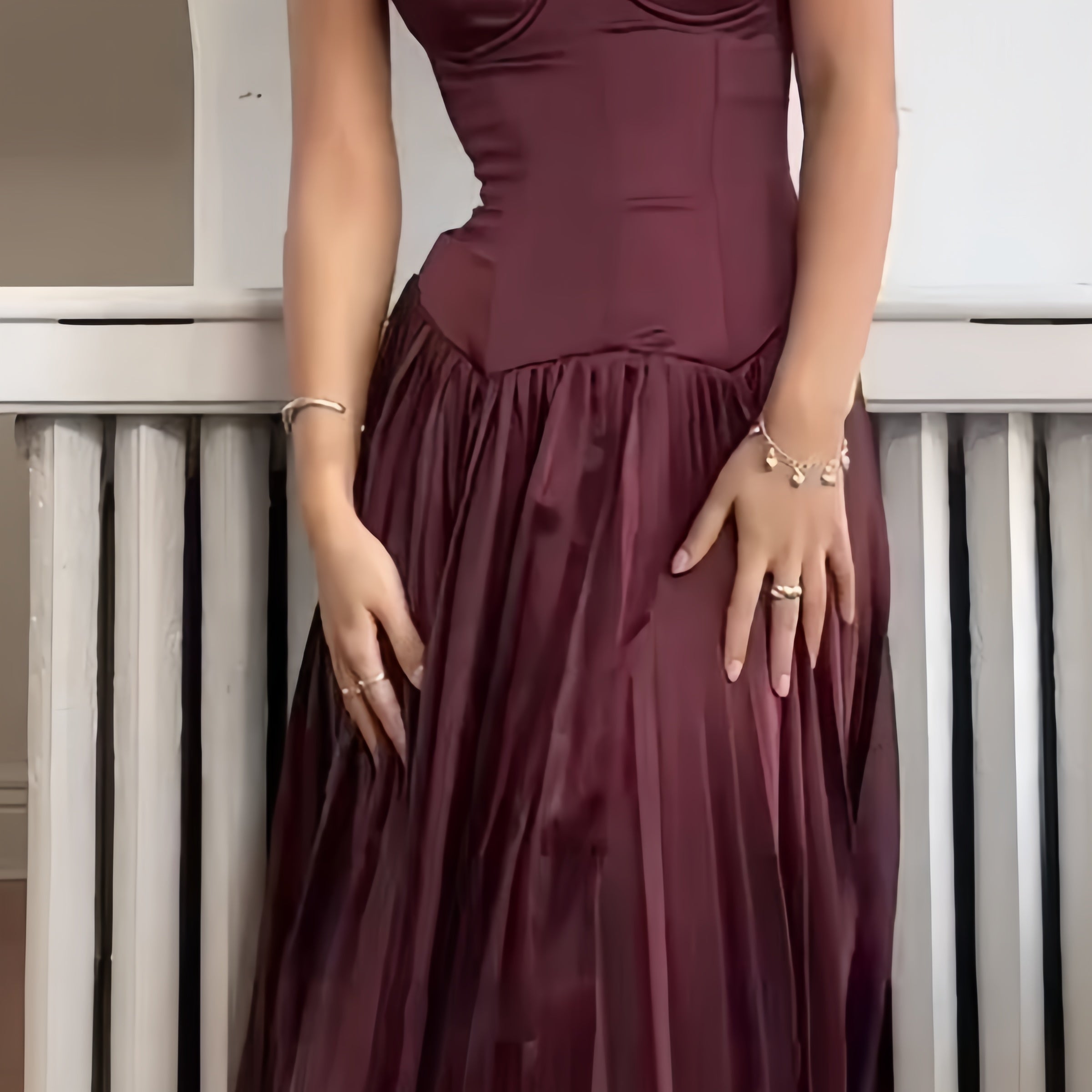 Spaghetti Straps A-Line Evening Party Dress,AST1695