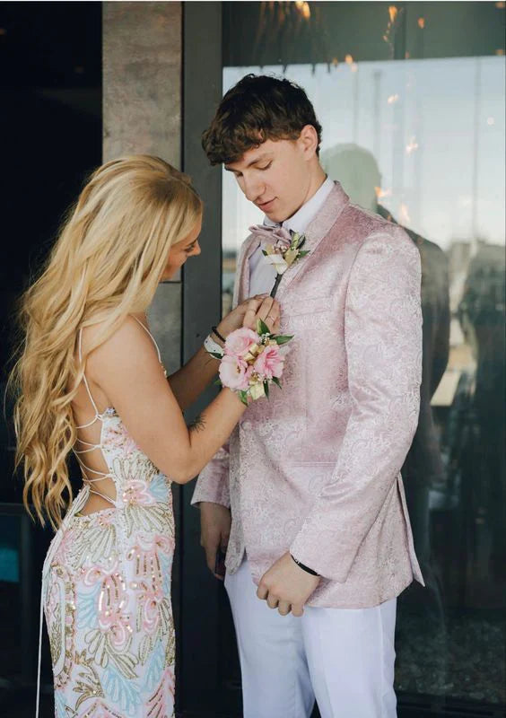 Spaghetti Straps Mermaid Long Prom Dress With Side Slit, AST905