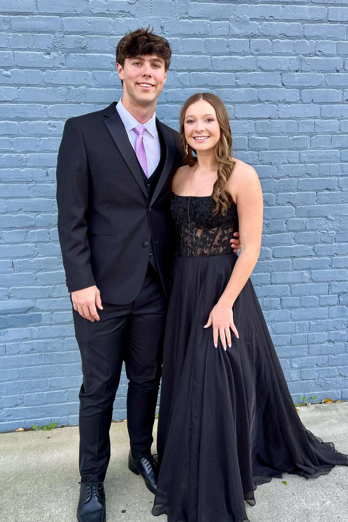 Strapless Black Appliques A-line Long Dress Chiffon Formal Dresses