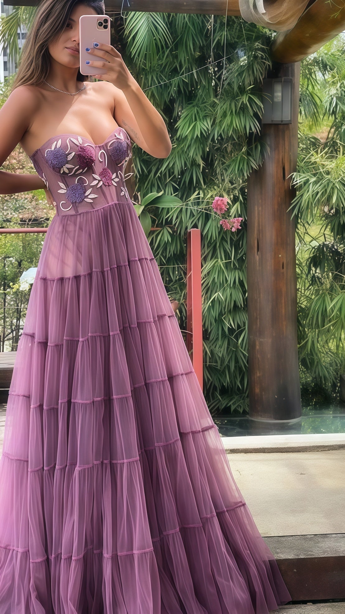 Sweetheart A-Line Tulle Prom Dress, Embroidery Applique Party Gown,AST1679