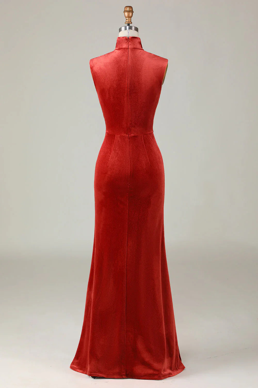 Mermaid Velvet Sleeveless Bridesmaid Dress