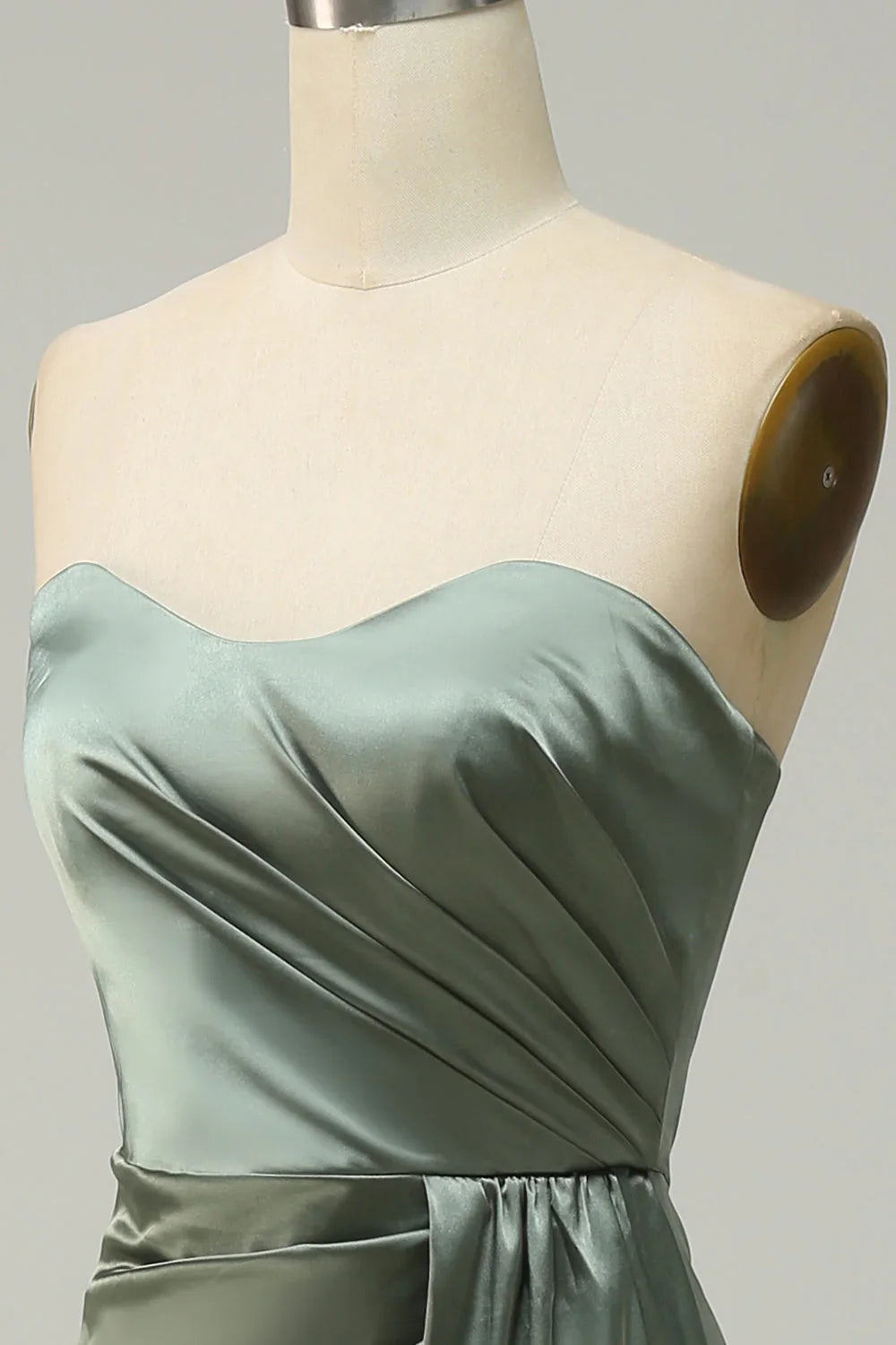 Strapless Long Bridesmaid Dress With Slit