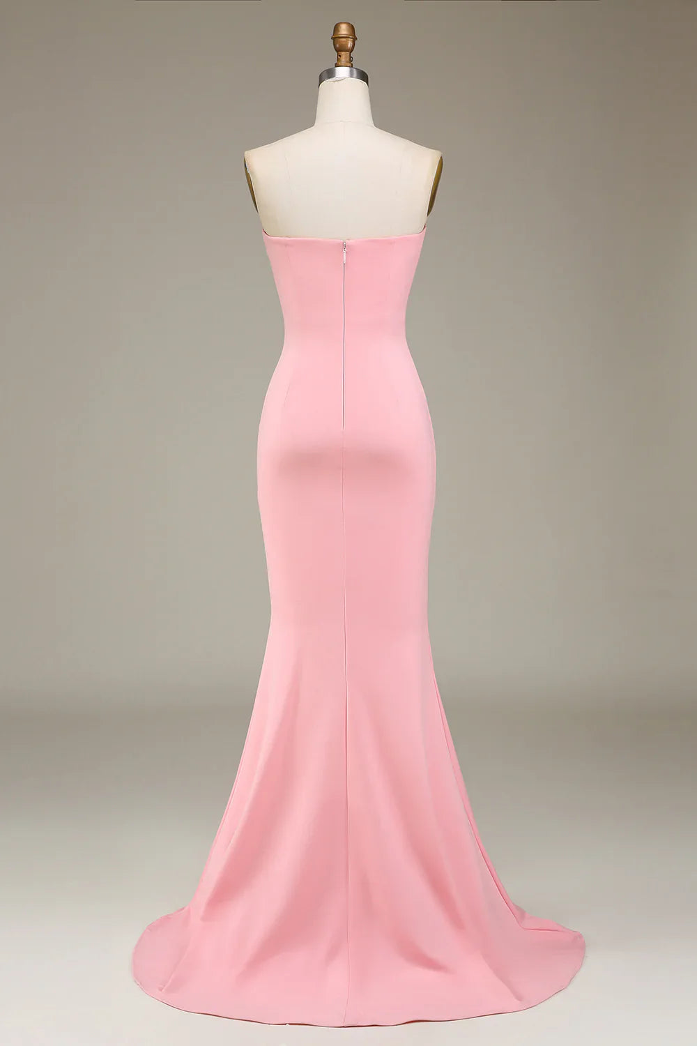 Mermaid Sweetheart Satin Long Bridesmaid Dress