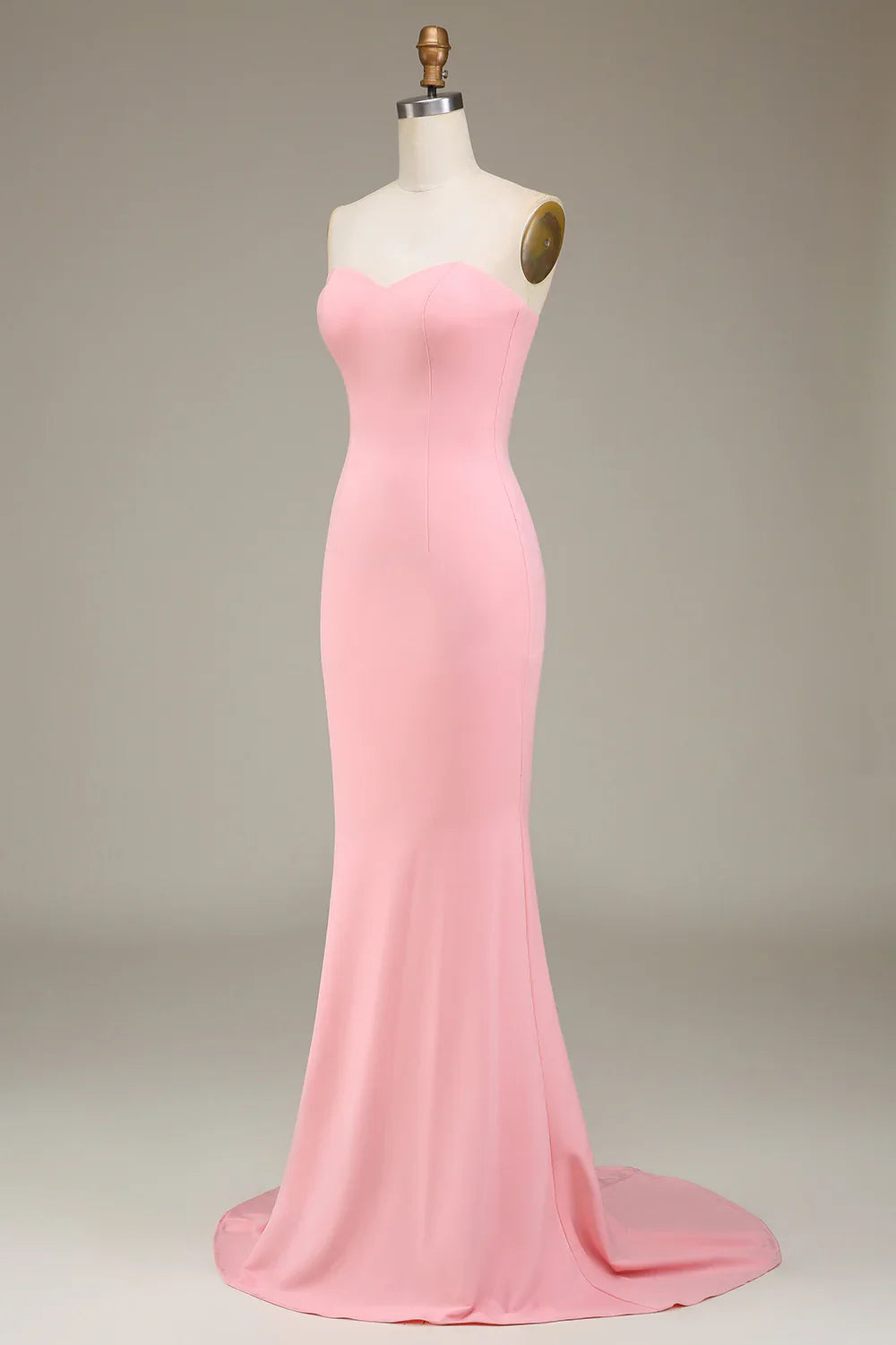 Mermaid Sweetheart Satin Long Bridesmaid Dress