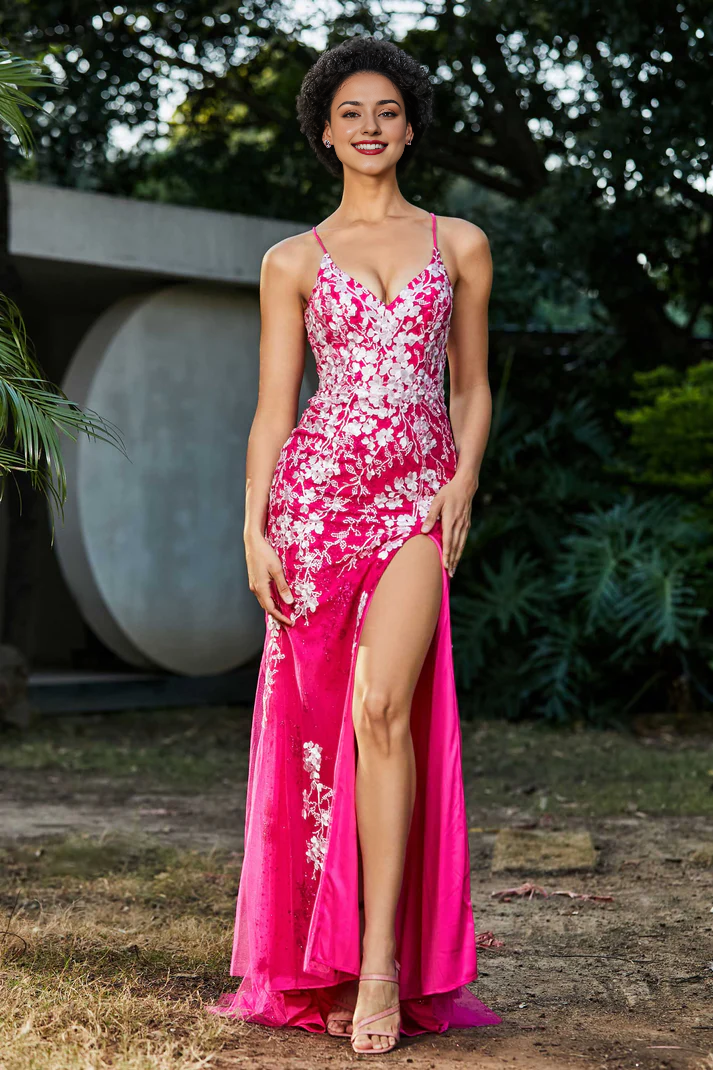 Aimishang Elegant Mermaid Prom Dresses Sweep Train Dress Evening Dress Applique