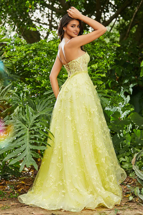 Aimishang Fashion Evening Dress Sweetheart Lace Applique A-Line Dress With Slit Prom Dresses