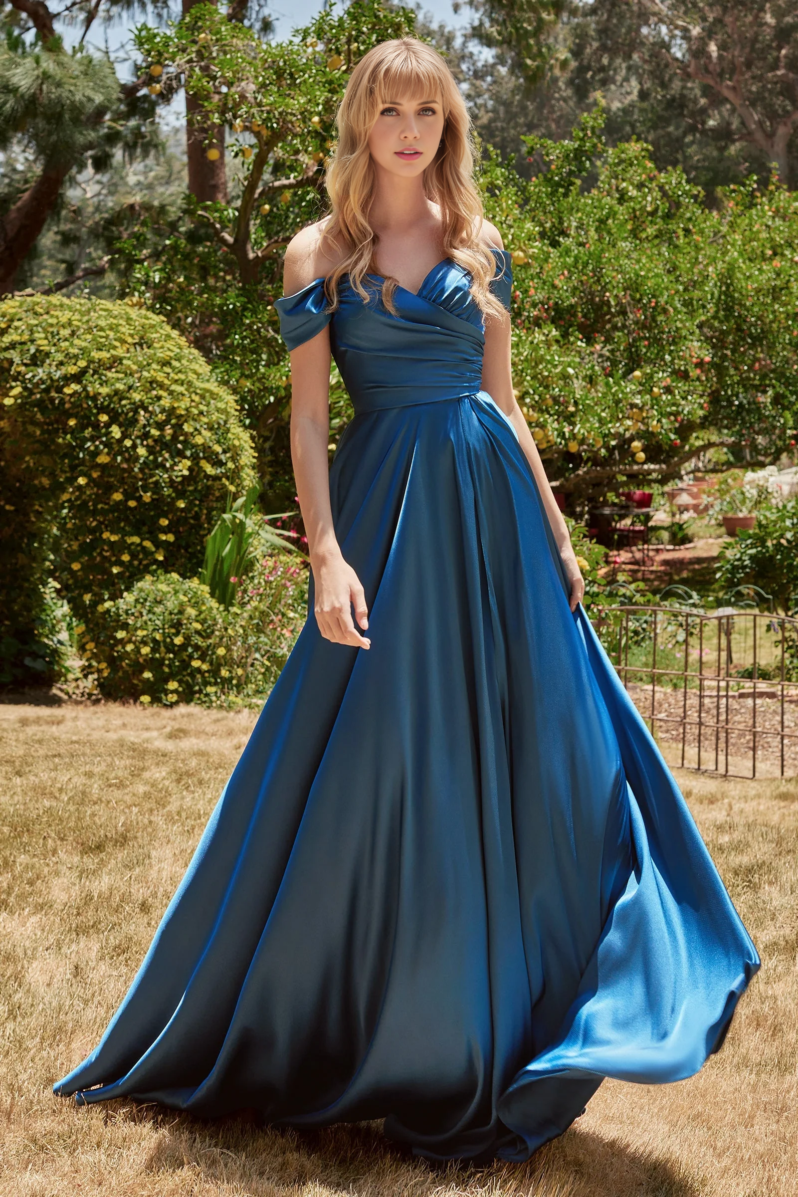 Aimishang Elegant Evening Dress Long Off Shoulder A-line Satin Dress Prom Dresses