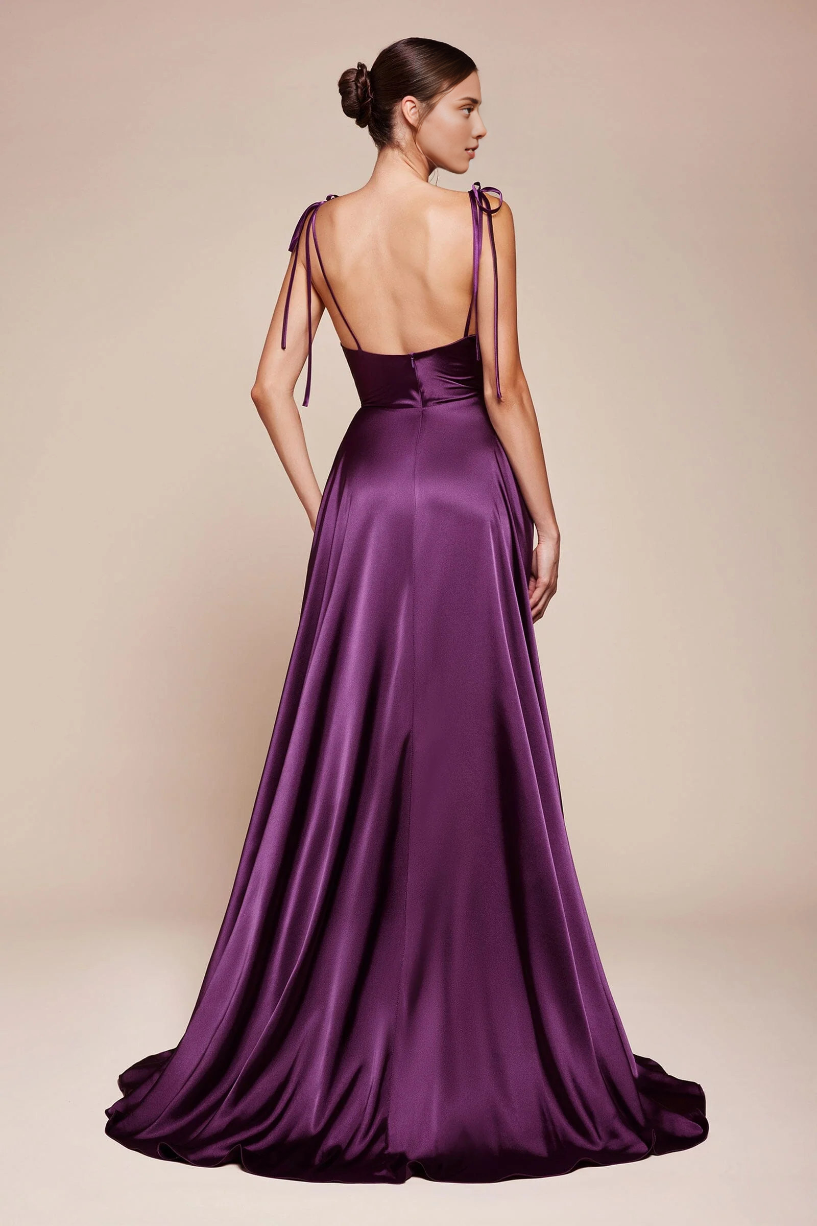 Aimishang Elegant Evening Dress Long Satin A-line Dress Prom Dresses