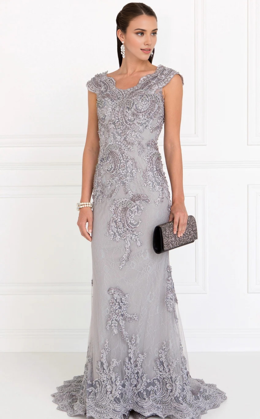 Aimishang Elegant Evening Dress Cap Sleeve Lace Mermaid Gown Prom Dresses Mother of the Bride Dresses