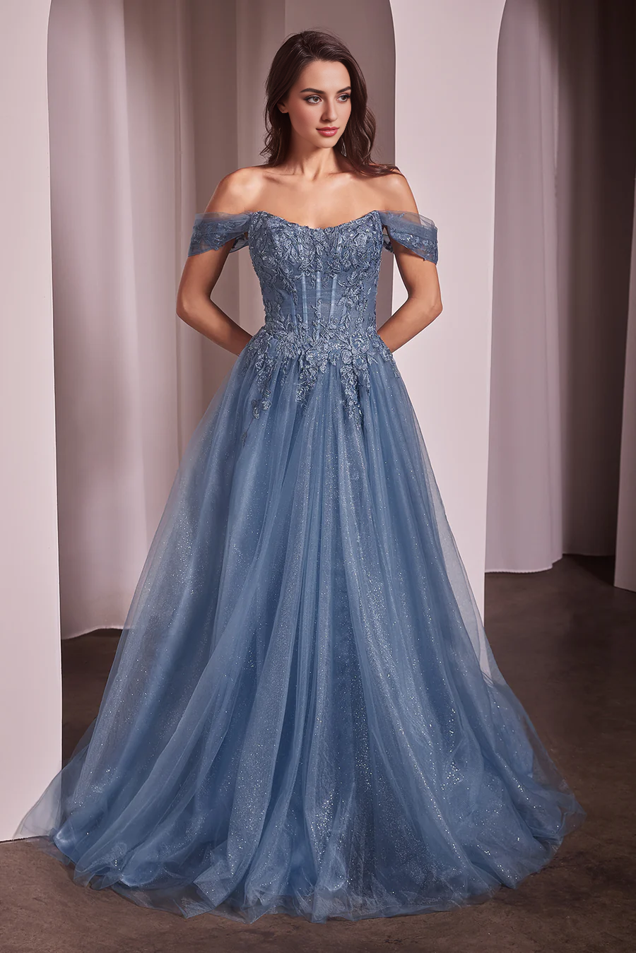 Aimishang Elegant Evening Dress Applique Off Shoulder A-line Gown Prom Dresses