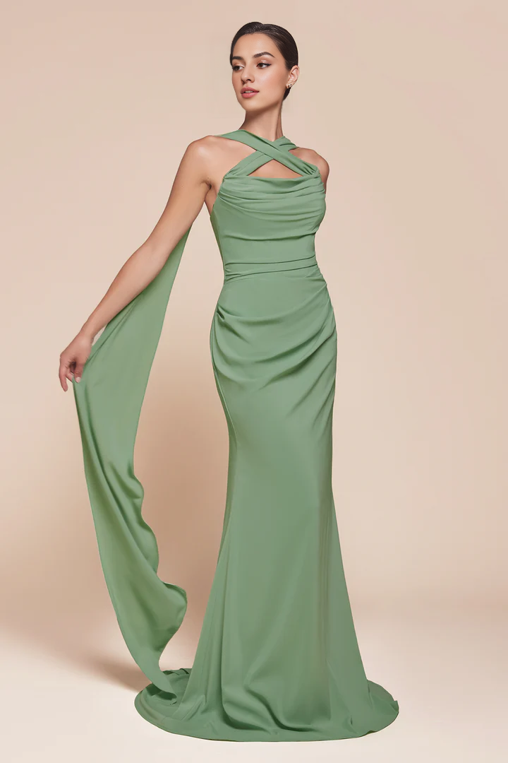 Aimishang Elegant Dresses Gowns Evening Dresses Chiffon Fitted Convertible Gown Formal Dresses