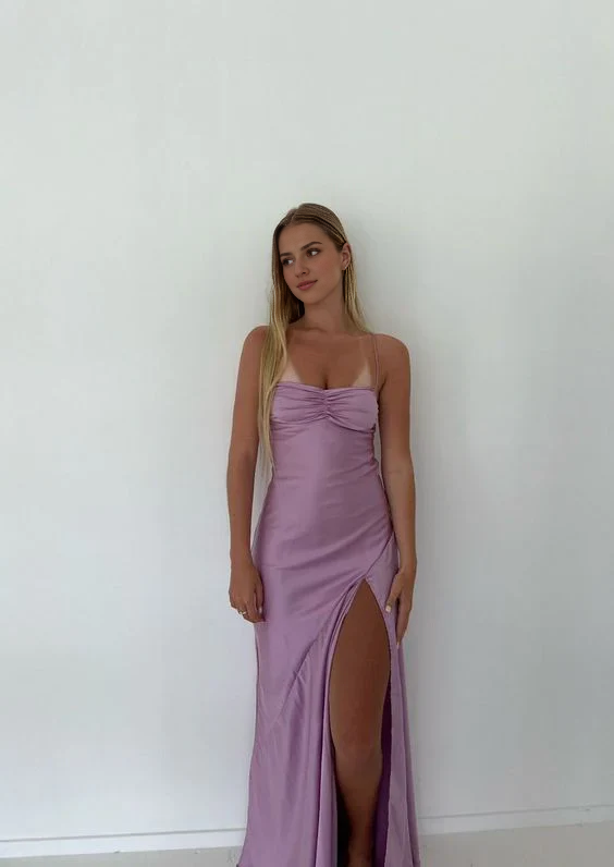 Aimishang Elegant Gowns Evening Dresses Purple Mermaid Long Party Dress Slit Prom Dress
