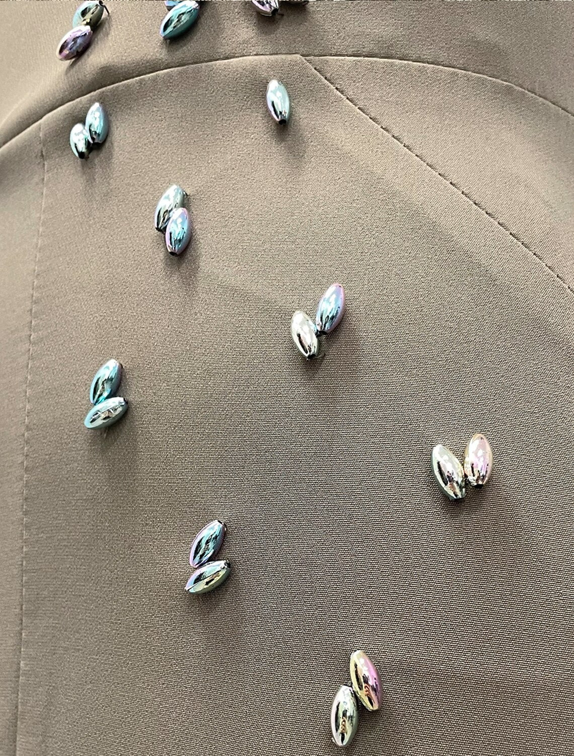 Sheath / Column Cocktail Dresses Elegant Dress Fall Wedding Guest Dress Formal Ankle Length Sleeveless High Neck  Fabric with Slit Appliques 2025