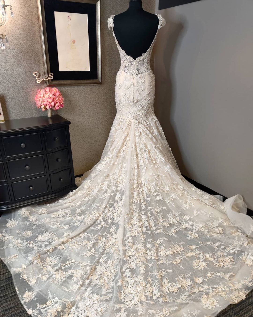 Amazing Mermaid Sweetheart Wedding Dress With Lace