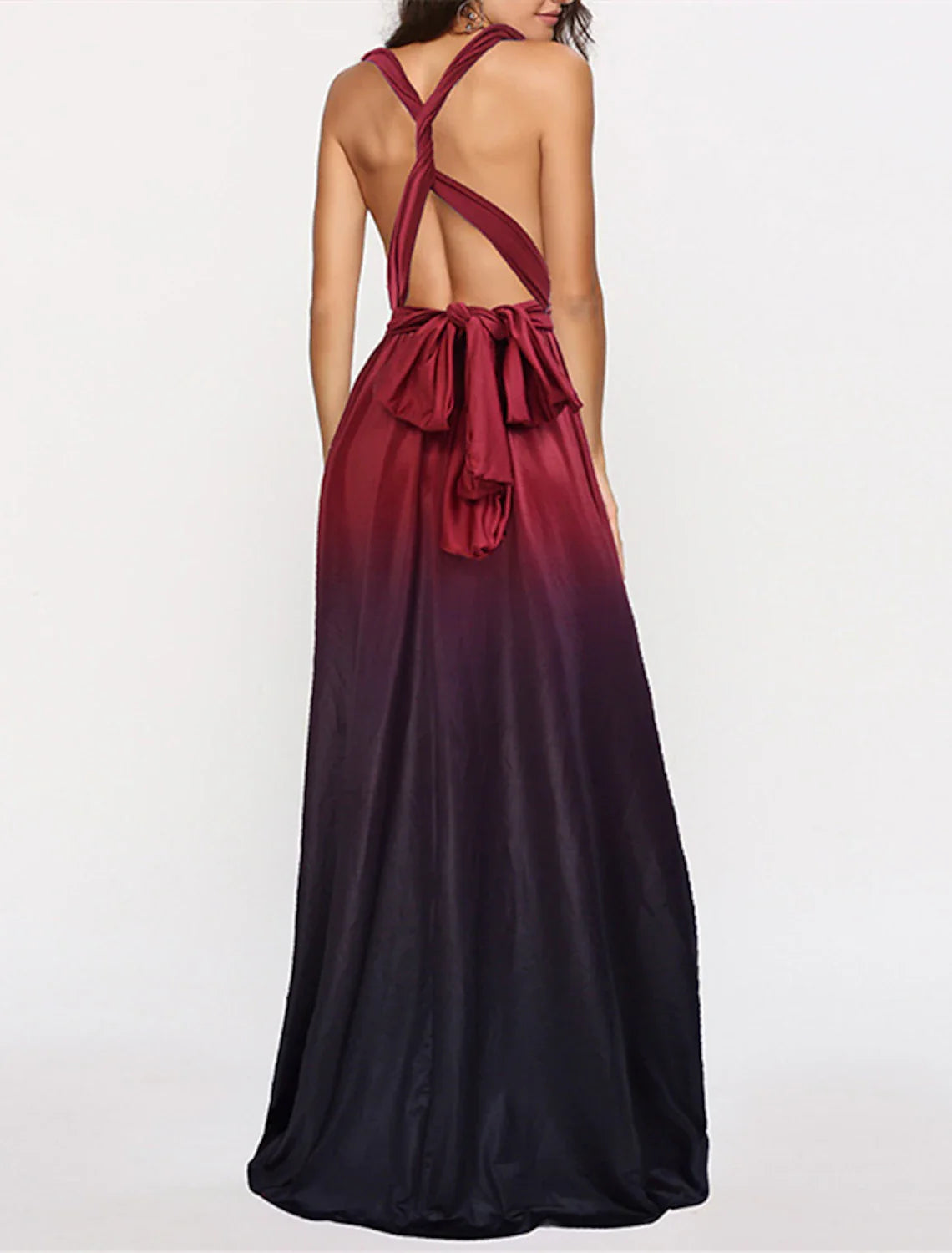 A-Line Bridesmaid Dress V Neck Sleeveless Elegant Floor Length Spandex with Ruching