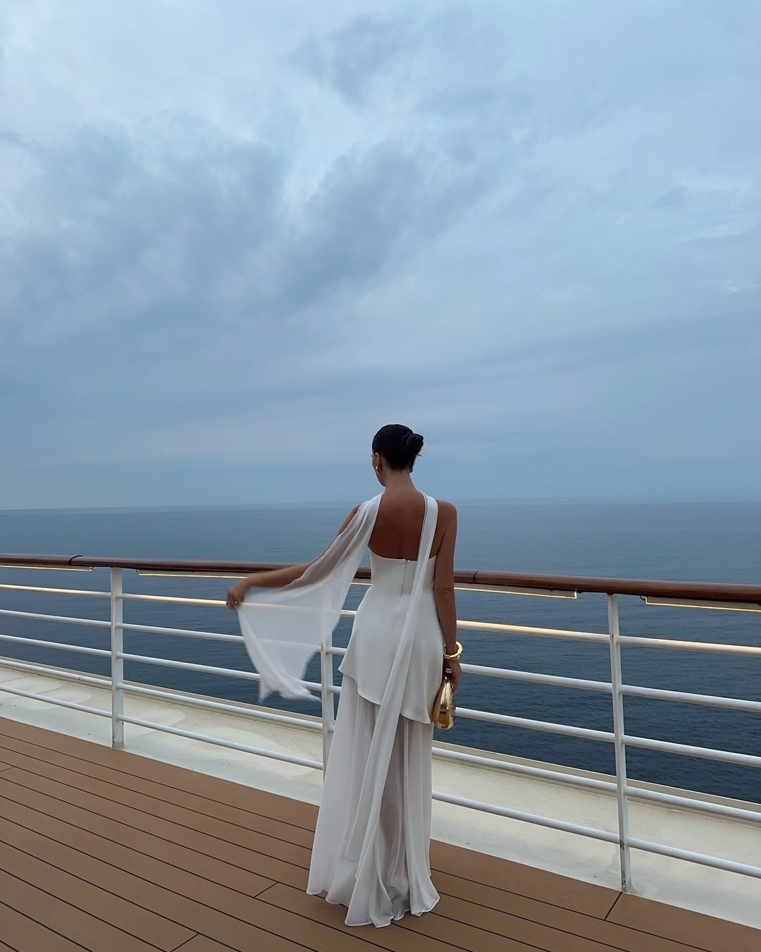 White Strapless Satin Chiffon Split Holiday Summer Prom Dress