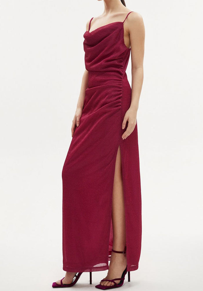 Chic elegant sexy slim shoulder straps and ground length godons evening dresses