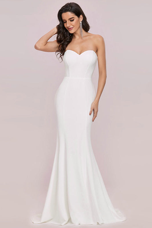 Chic Sweetheart Mermaid Long Wedding Dress