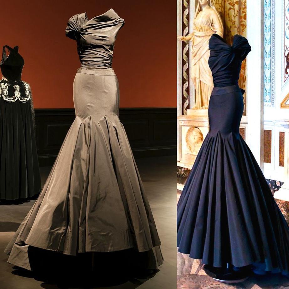 Unique Taffeta Mermaid Prom Evening Dresses 2017 Women's Couture Fashion