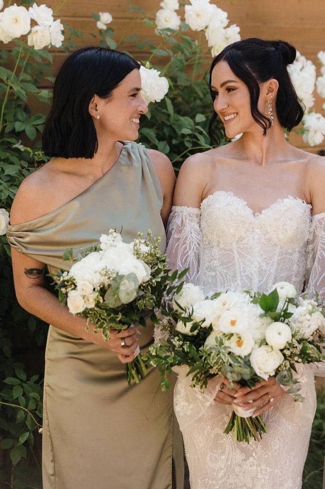 Asymmetrical One Shoulder Bridesmaid Dress with Slit