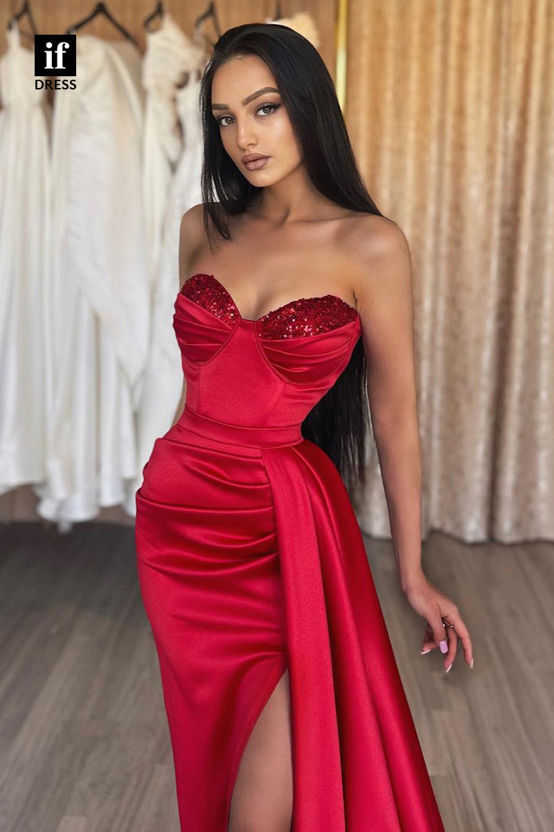 30890 - Sweetheart Side Slit Long Prom Dress Formal Evening Gown