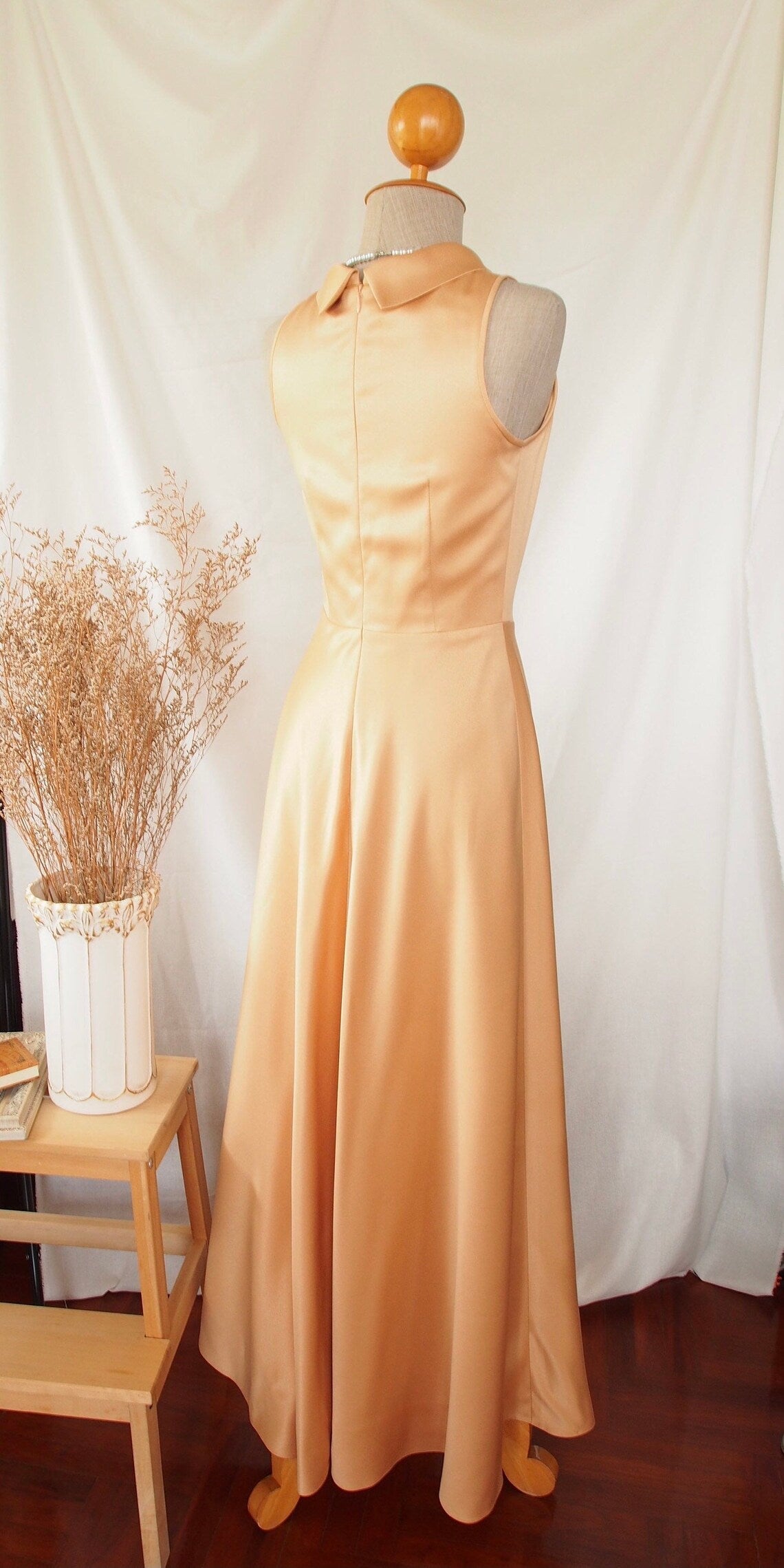 Jimiss - High neck sleeveless off shoulder bow decoration and floor length Prom dress