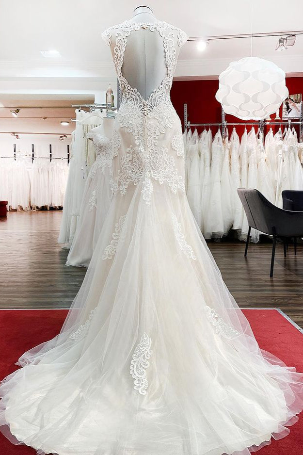 Long Mermaid Lace Sweetheart Wedding Dress with Appliques Lace